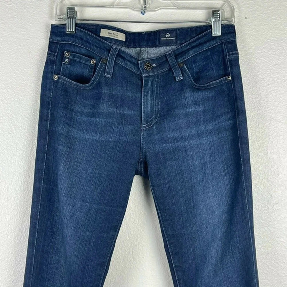 AG Adriano Goldschmied Jeans Women's Sz 27 Stilt Cigarette Ankle Low Rise Blue - Picture 4 of 8